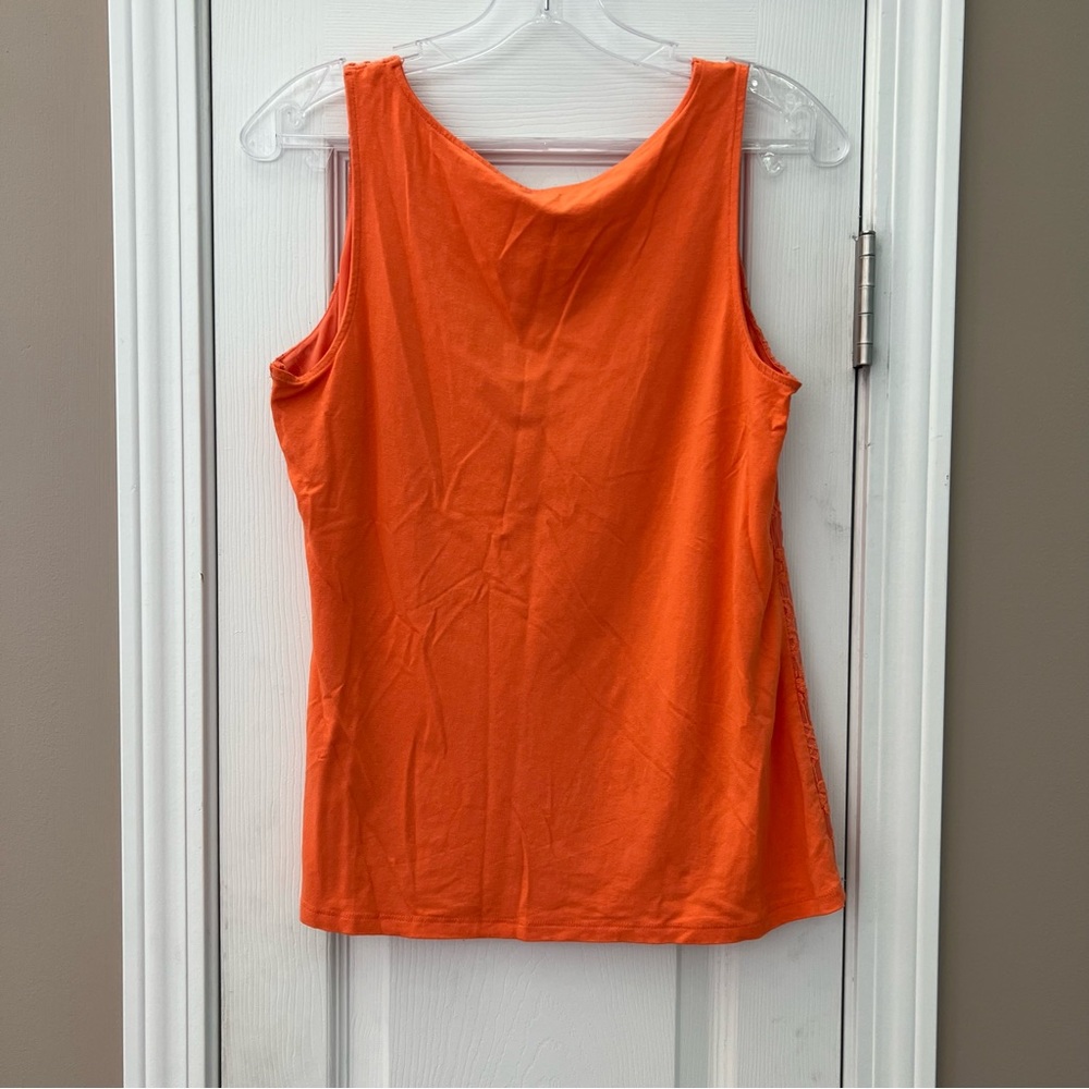 The Limited Lace Sleeveless Tank Top Orange Size S - Picture 2 of 6
